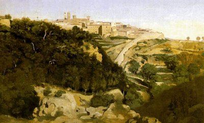 Landschaft mit Stadt von Jean Baptiste Camille Corot